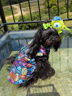 Colete Puffer Monstrinho para cachorro e gato