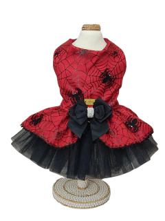 Vestido Halloween Aranha Vermelho para cachorro e gato - loja online