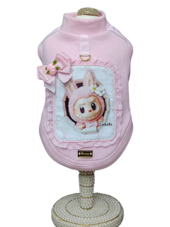 Moletom Labubu Rosa Bebê para cachorro e gato - loja online