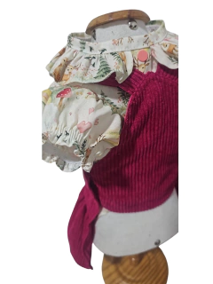 Salopete Veludo Cotelê Pink para cachorro e gato - Estilo de Vida Pet