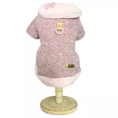 Casaco Lã Rosa Bebê para cachorro e gato - Estilo de Vida Pet