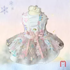 Vestido Anelise Jardim Encantado Branco para cachorro e gato - comprar online