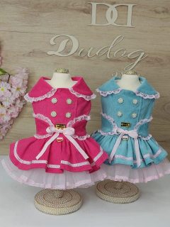 Vestido Veludo Cotelê Tiffany para cachorro e gato - comprar online