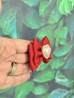 Laço Festa Vermelho Aplique Coração para cachorro e gato na internet