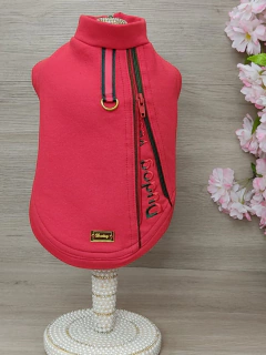 Moletom Vermelho Zíper inspired para cachorro e gato