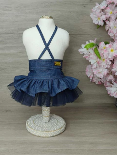 Saia Love Jeans para cachorro e gato