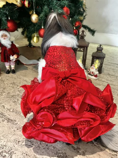 Vestido de Festa Vermelho Natal para Cachorro e Gato - comprar online