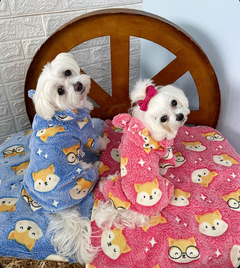 Pijama Fleece Raposa Rosa Brilha no Escuro para cachorro e gato - comprar online