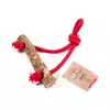 Mordedor de Madeira Trapézio com Corda Olive Toy para cães raças grandes