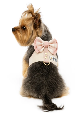 Peitoral Classic Xadrez Rose Bolsinha para cachorro - comprar online