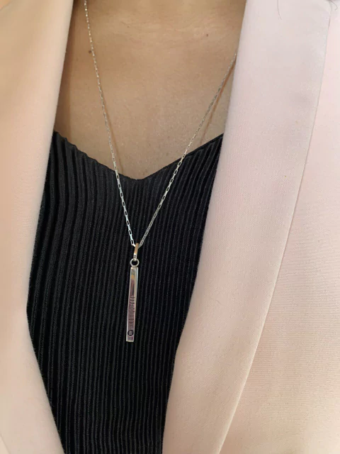 Colar Barra de Prata Spotify (Prazo de produção 20 dias úteis)