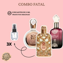 COMBO FATAL 3 DECANTES DE 5ML CADA - FAKHAR ROSÉ, ROYAL AMBER + SABAH - TOTAL 15ML