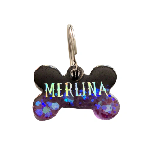Plaquita para mascota - hueso