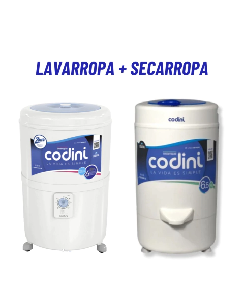 Combo Codini - Lavarropa + Secarropa