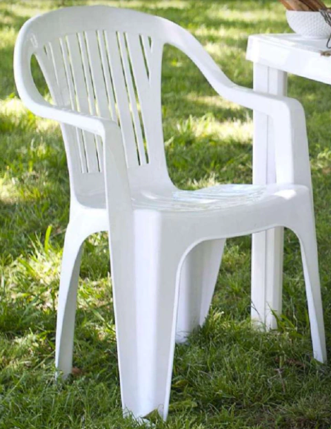 Silla PVC Garden Life TITAN blanca