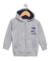 Campera lisa gris con estampa