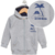 Campera lisa gris con estampa - comprar online