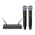 Microfone Sem Fio Duplo Dylan Dw-602 Max Uhf 26 Canais