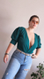 Body Madison crepé verde - comprar online