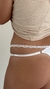 Tanga Regulable doble tira CHANEL blanca en internet