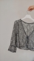 Blusa Denise encaje gris brillos