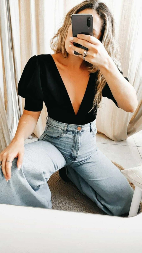 Body Madison crepé negro - comprar online