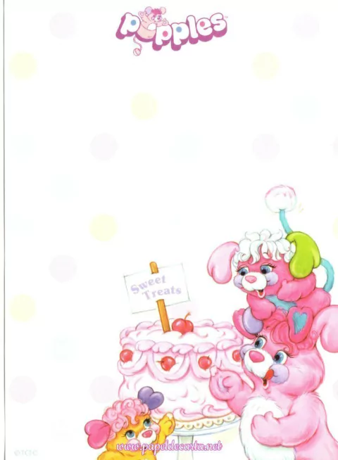 Papel de Carta Importado Popples n. 22
