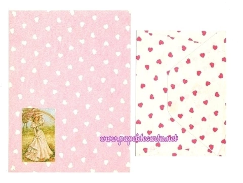 Conjunto de Papel de Carta Sorria II - menininha