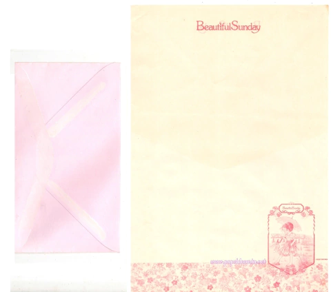 Conjunto de Papel de Carta Beautiful Sunday Raro n. 02