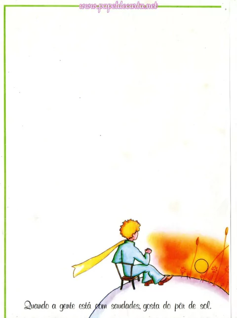 Papel de Carta O Pequeno Principe n. 24