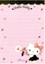 Papel de Carta tipo nota Hello kitty n. 01 - ano 2020