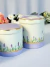 ENVIO IMEDIATO - Kit Higiene de porcelana pintado a mão - 3 Peças prontas (Lavanda) - Angel Di Colori