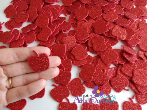 100 Apliques Maçã em E.V.A