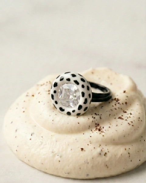 Anillo Macaron - Cookies & Cream