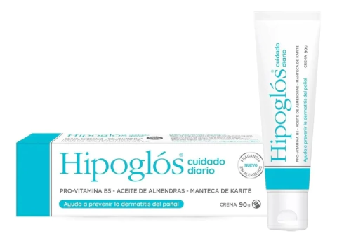 Crema HIPOGLOS Cuidado diario x 90gr Pro-Vitamina B5 ACEITE DE ALMENDRAS MANTECA DE KARITÈ AYUDA A PREVENIR LA DERMATITIS DEL PAÑAL