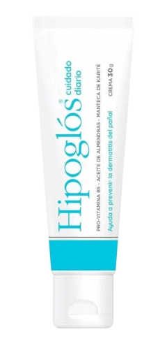 Crema HIPOGLOS Cuidado diario x 30gr Pro-Vitamina B5 ACEITE DE ALMENDRAS MANTECA DE KARITÈ AYUDA A PREVENIR LA DERMATITIS DEL PAÑAL - Pañalera Wendy
