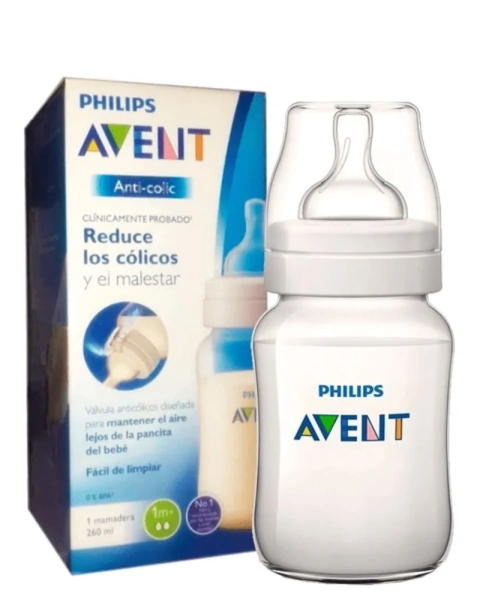 Mamadera AVENT Philips ANTI-COLIC x 260 ml 1 mes + en caja
