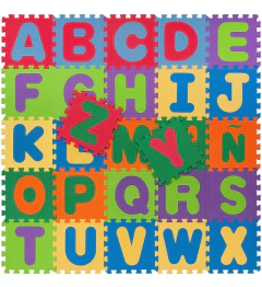 Piso Encastrable de Goma Eva 27 Piezas 30x30 cm Abecedario - Pañalera Wendy