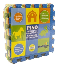 Piso Encastrable de Goma Eva 9 Piezas 30x30 cm Animales en internet