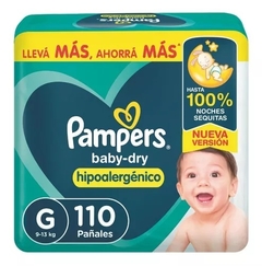 Pampers BABY-DRY G 110 unidades HIPOALERGÈNICO