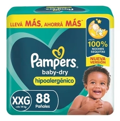 Pampers BABY-DRY XXG 88 unidades HIPOALERGÈNICO