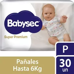 BabySec SUPER PREMIUM P 30 unidades HIPOALERGÈNICO