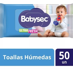 Toallitas Humedas BABYSEC ULTRA x 50 unidades Suaves Hipoalergènicas