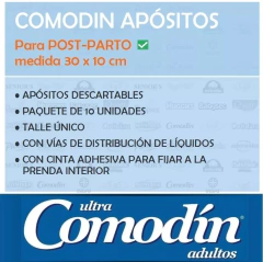 COMODÌN APÒSITO POST-PARTO X 10 UNIDADES - comprar online
