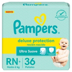 Pampers DELUXE PROTECTION Rn 36 + unidades Hipoalergènico con Indicador de humedad