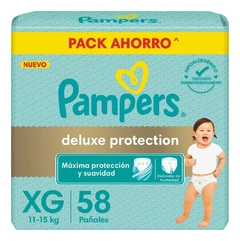 Pampers DELUXE PROTECTION XG 58 unidades Hipoalergènico con Indicador de humedad