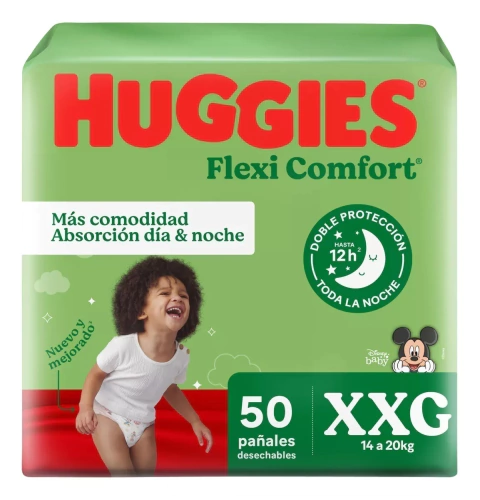 Huggies FLEXI COMFORT Talle XXG 50 unidades Pack Ahorro