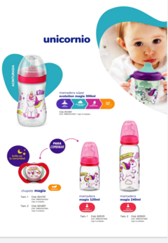 Mamadera Magia LILLO 6 meses + BOCA ANCHA x 300 ml Anatòmica con Tetina de Silicona ROSA / AZUL en internet