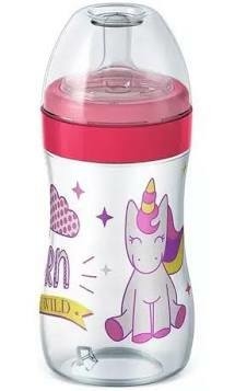 Mamadera Magia LILLO 6 meses + BOCA ANCHA x 300 ml Anatòmica con Tetina de Silicona ROSA / AZUL