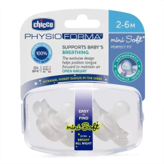 Chupete CHICCO PHYSIO FORMA 2 A 6 MESES Ortodóncico MINI-SOFT BLANCO en internet